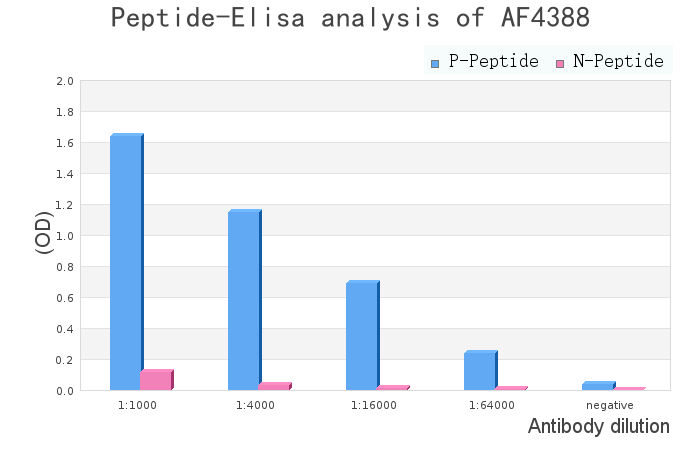 Phospho-Rad17 (Ser635)[Ser646] Antibody - peptide-ELISA analysis of AF4388.
